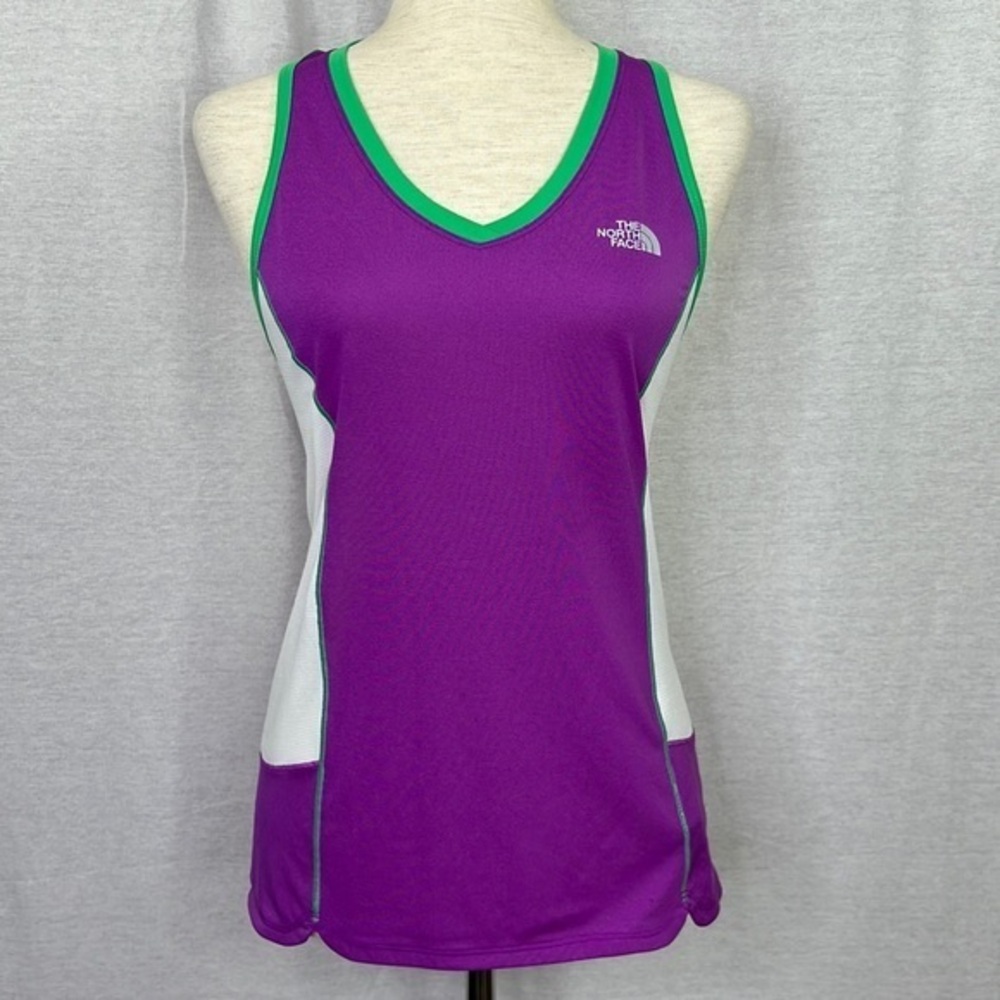 THE NORTH FACE Woman’s Purple  V Neck Flash Dry Racerback Tank Top Sz S